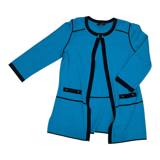Sweater Cardigan By Ming Wang In Blue, Size:L