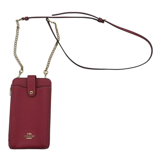 Crossbody Designer By Coach In Pink, Size:Small