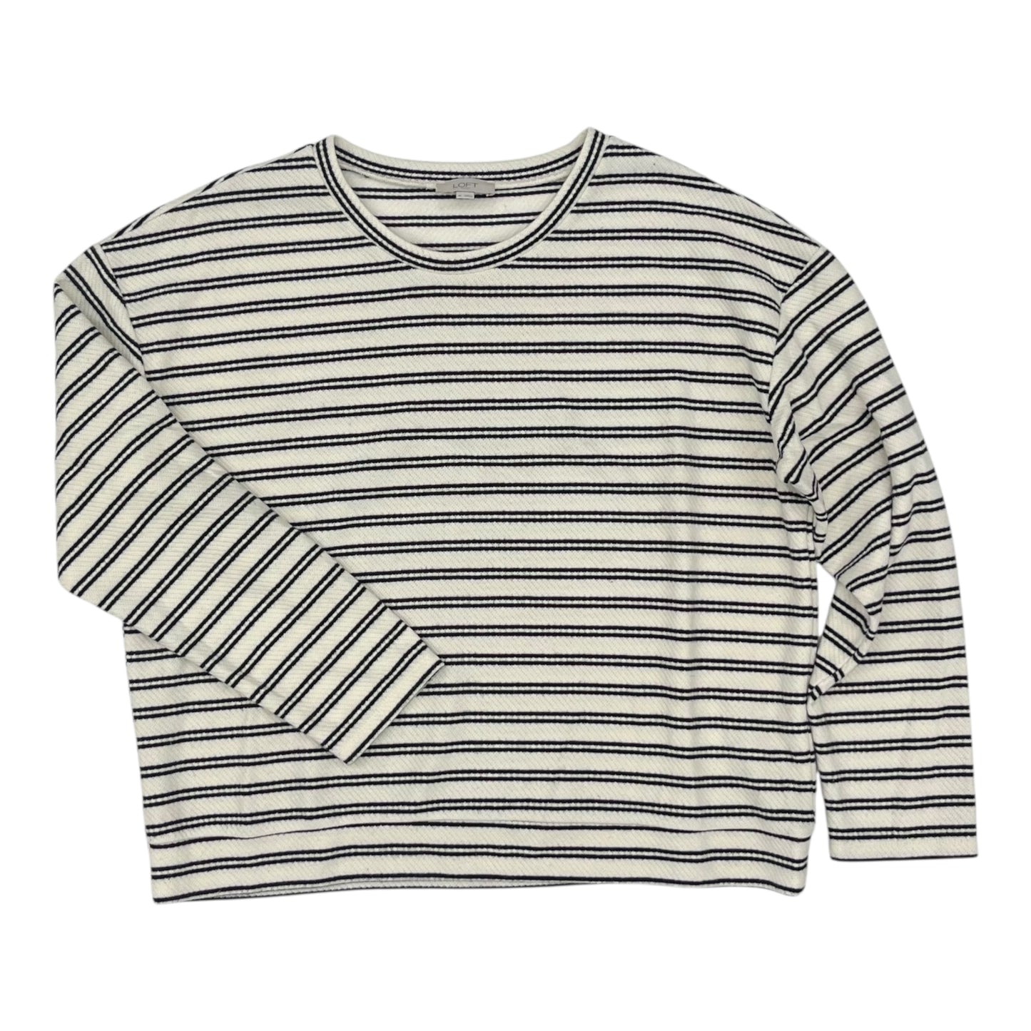 Top Ls By Loft In Black & Cream, Size:Xl