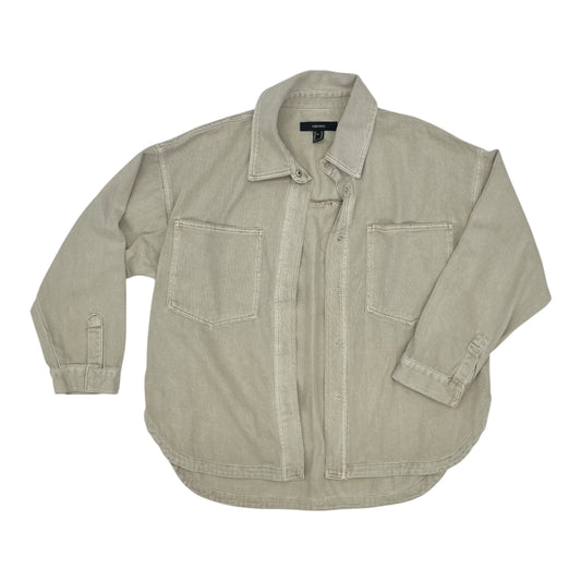 Jacket Shirt By Forever 21 In Tan, Size:Xl