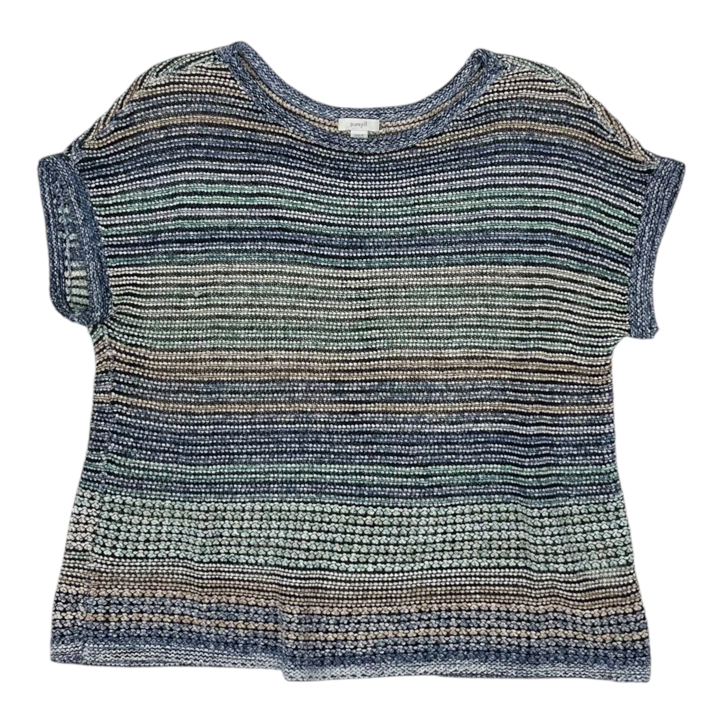 SWEATER SS by PURE JILL In BLUE & GREEN, Size: MP