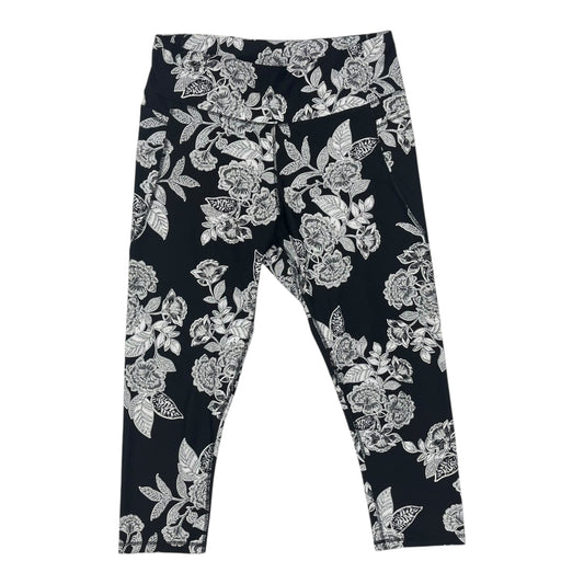 Athletic Leggings By Clothes Mentor In Black & White, Size:Xxl
