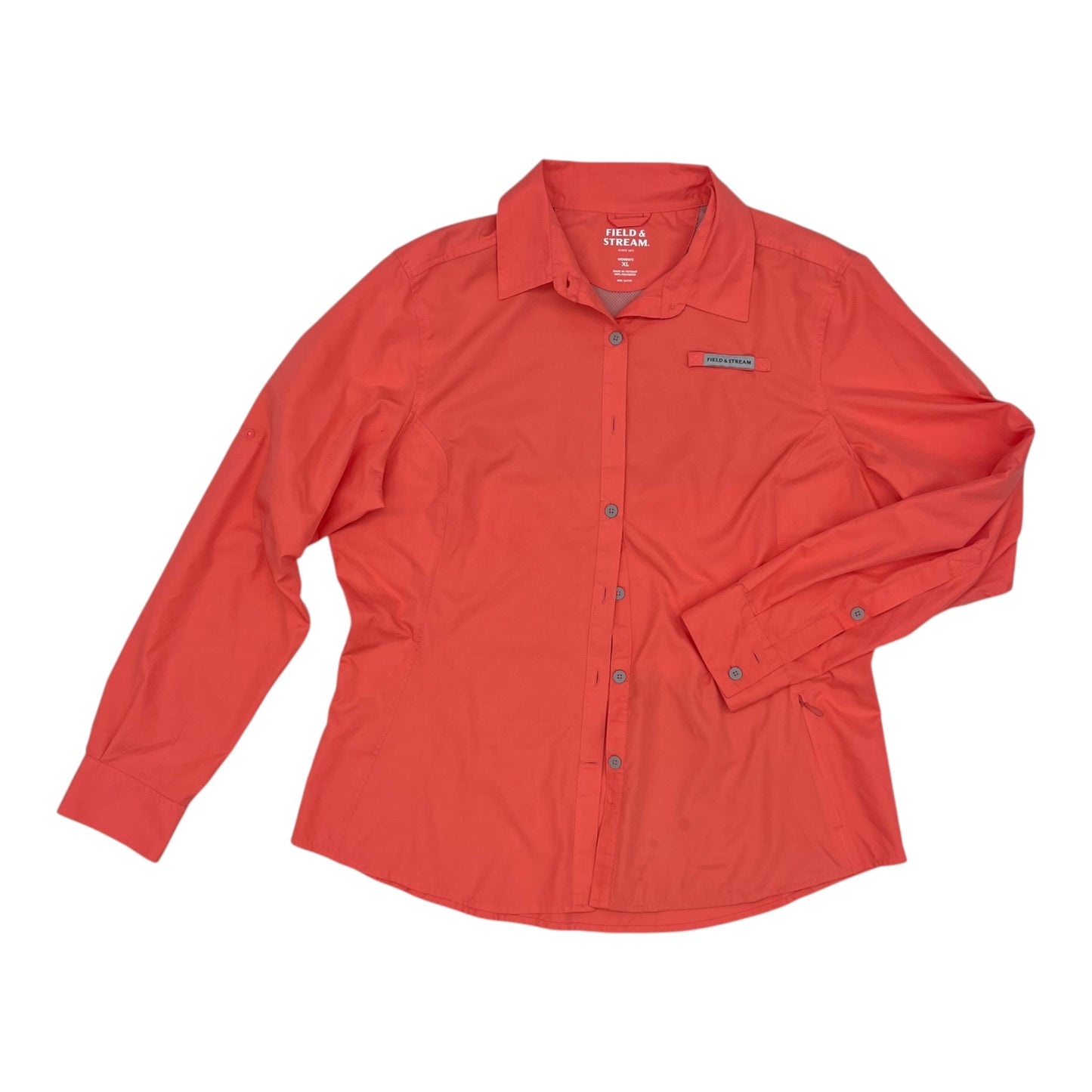 Blouse Ls By Clothes Mentor In Orange, Size:Xl