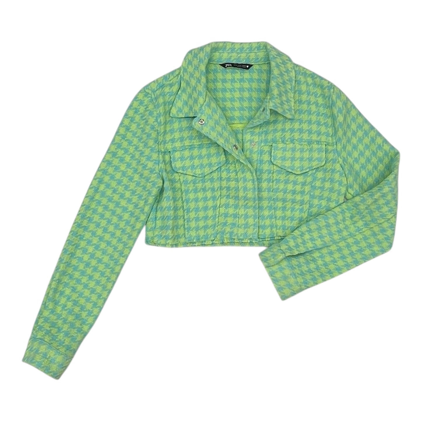 Jacket Other By Zara In Blue & Green, Size:M