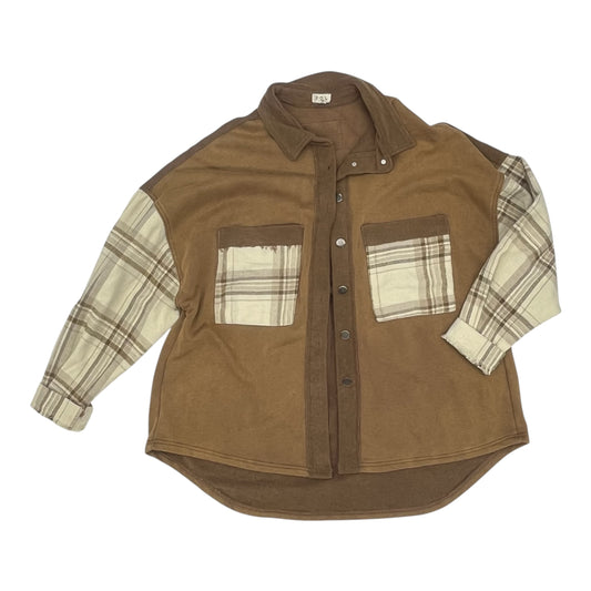 Jacket Shirt By Pol In Brown, Size:S
