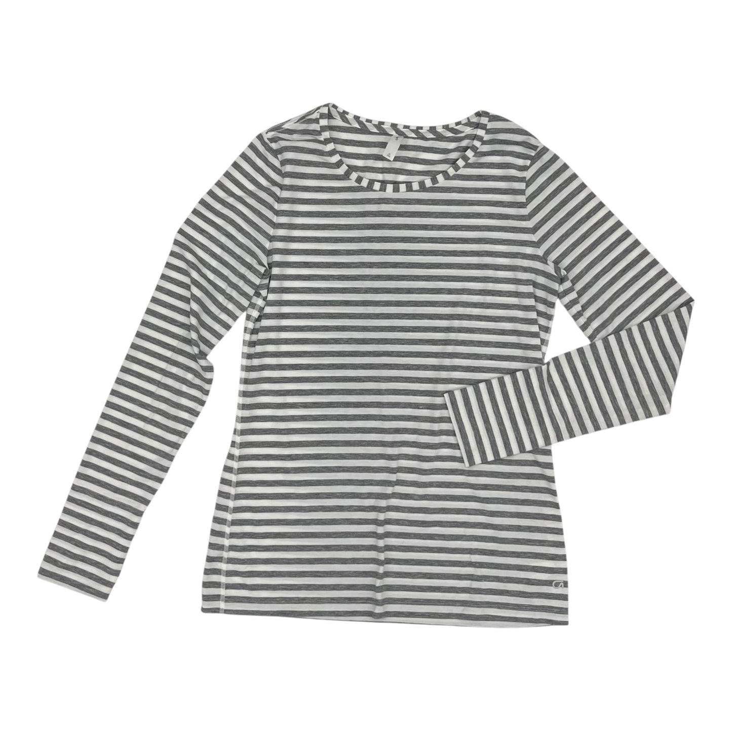 Athletic Top Ls Crewneck By Gapfit In Grey & White, Size:M