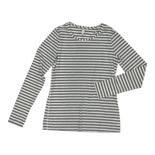 Athletic Top Ls Crewneck By Gapfit In Grey & White, Size:M