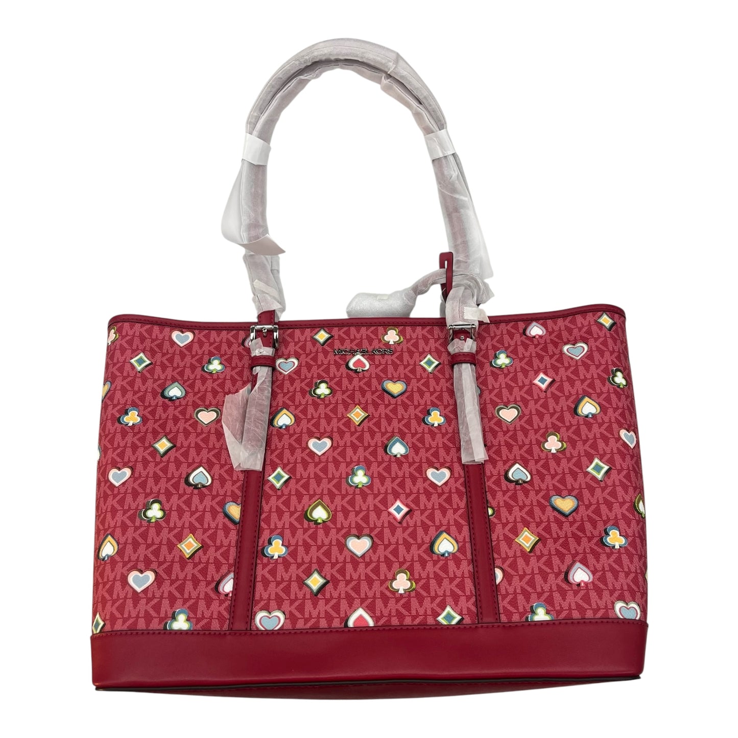 Handbag Designer By Michael Kors In Red, Size:Large