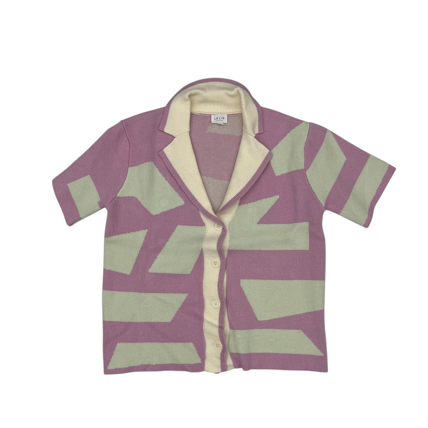 Sweater Ss By Le Lis In Pink & White, Size:M