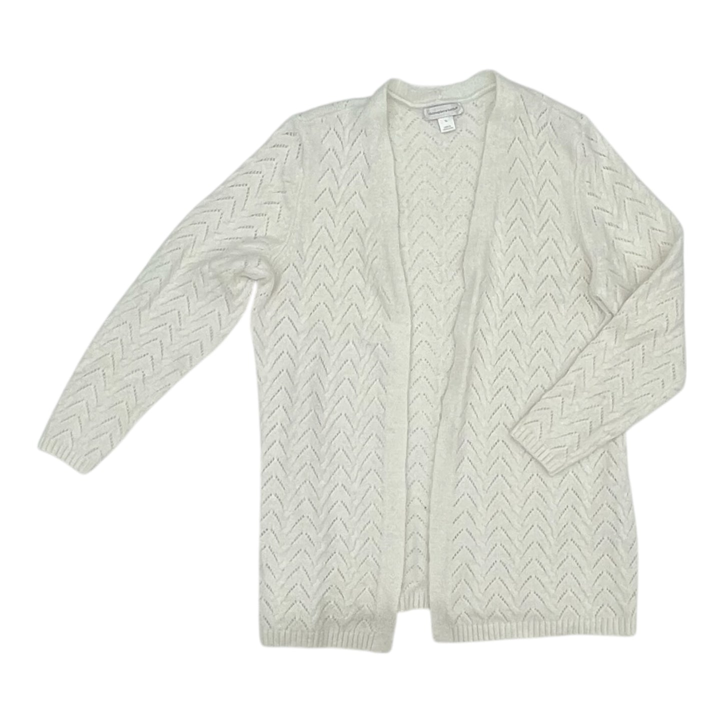 Sweater Cardigan By Christopher And Banks In Cream, Size:Xl