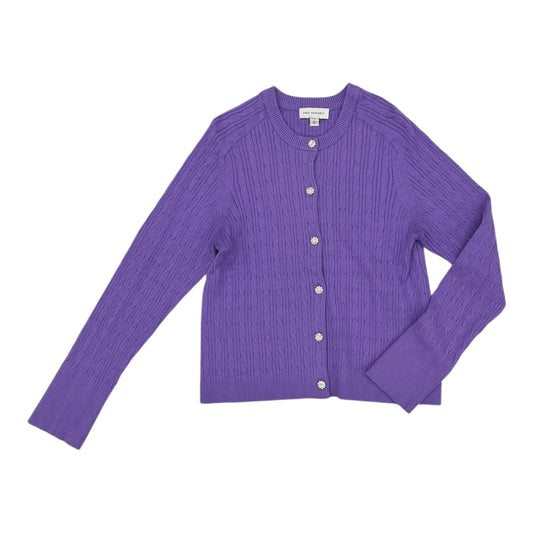 Sweater Cardigan By Free Assembly In Purple, Size:L