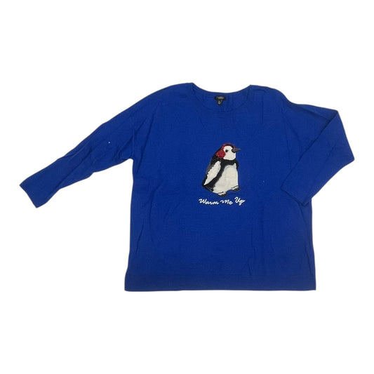 Sweater By Talbots In Blue, Size:2X