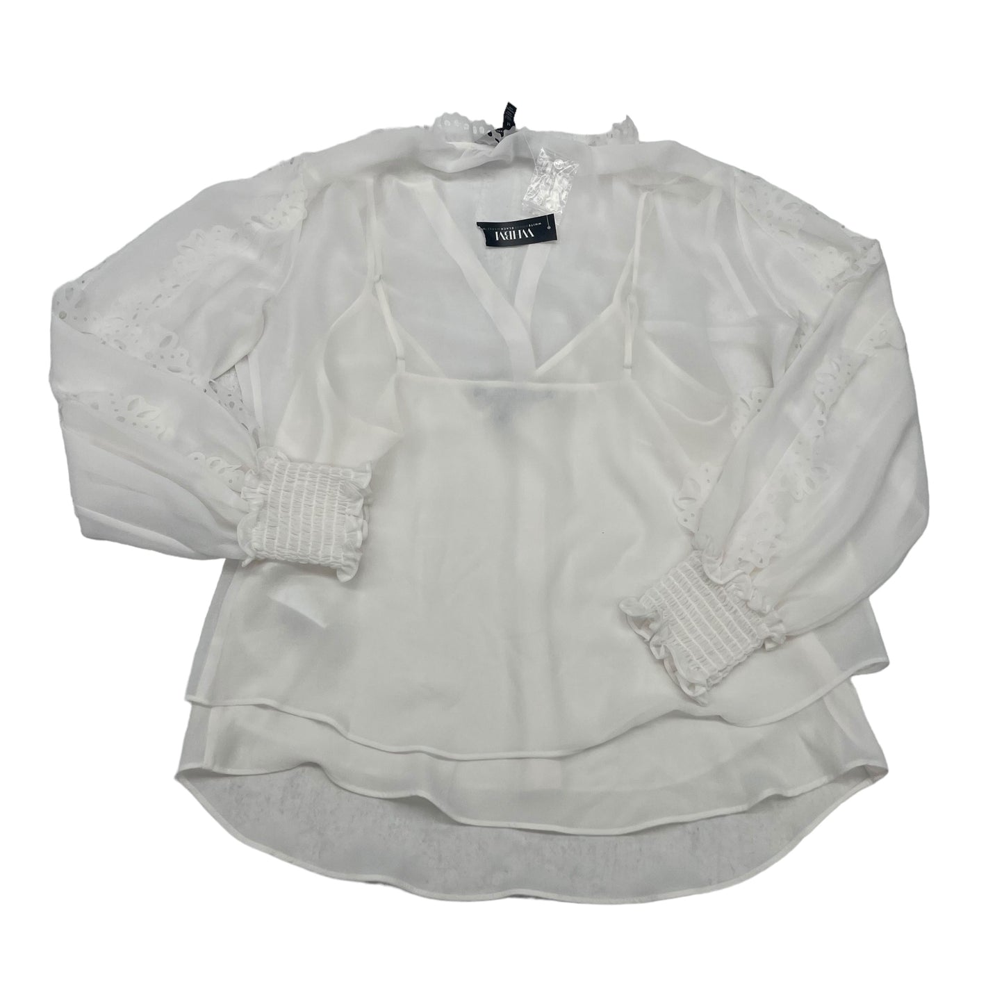 WHITE BLOUSE LS by WHITE HOUSE BLACK MARKET Size:M