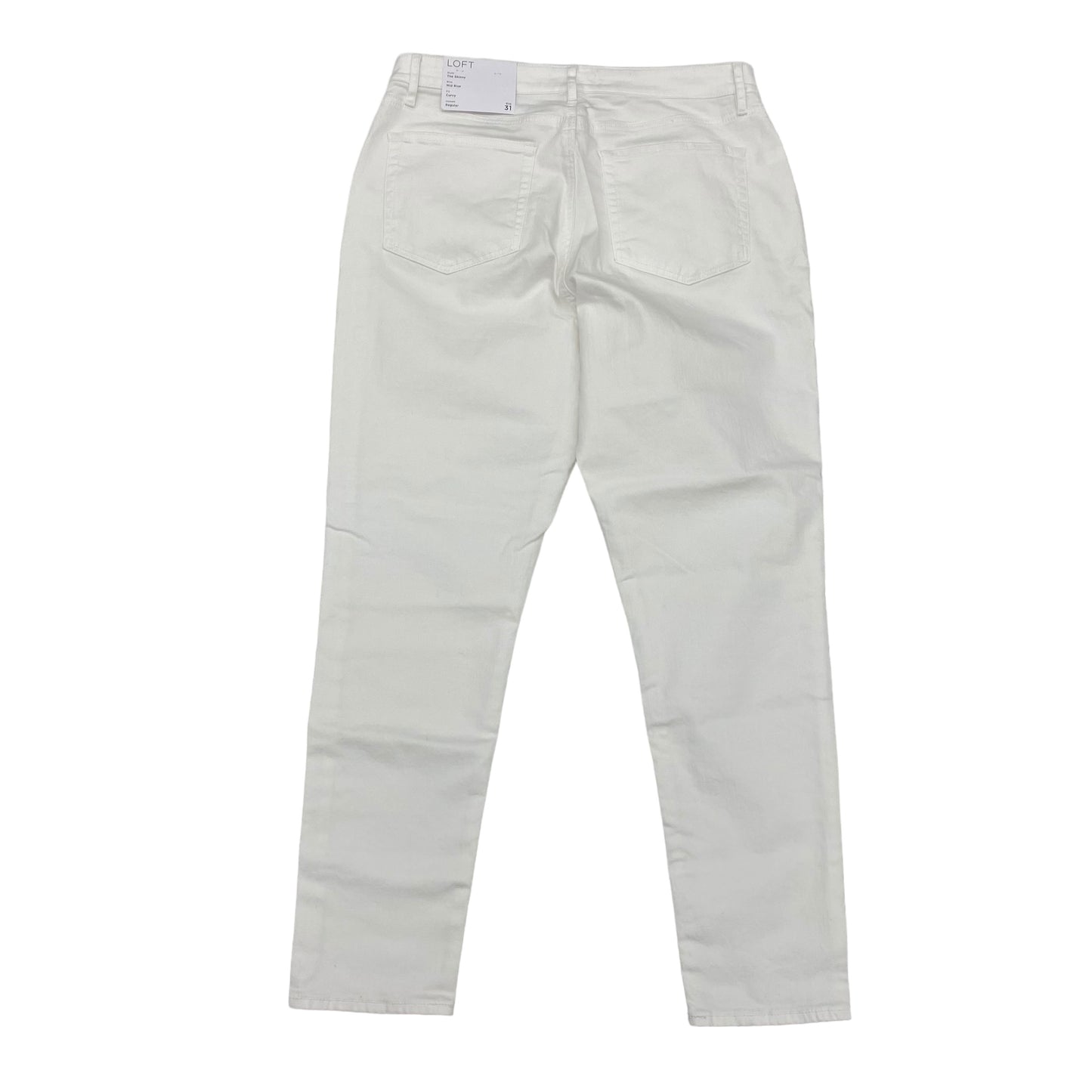 WHITE DENIM JEANS SKINNY by LOFT Size:12