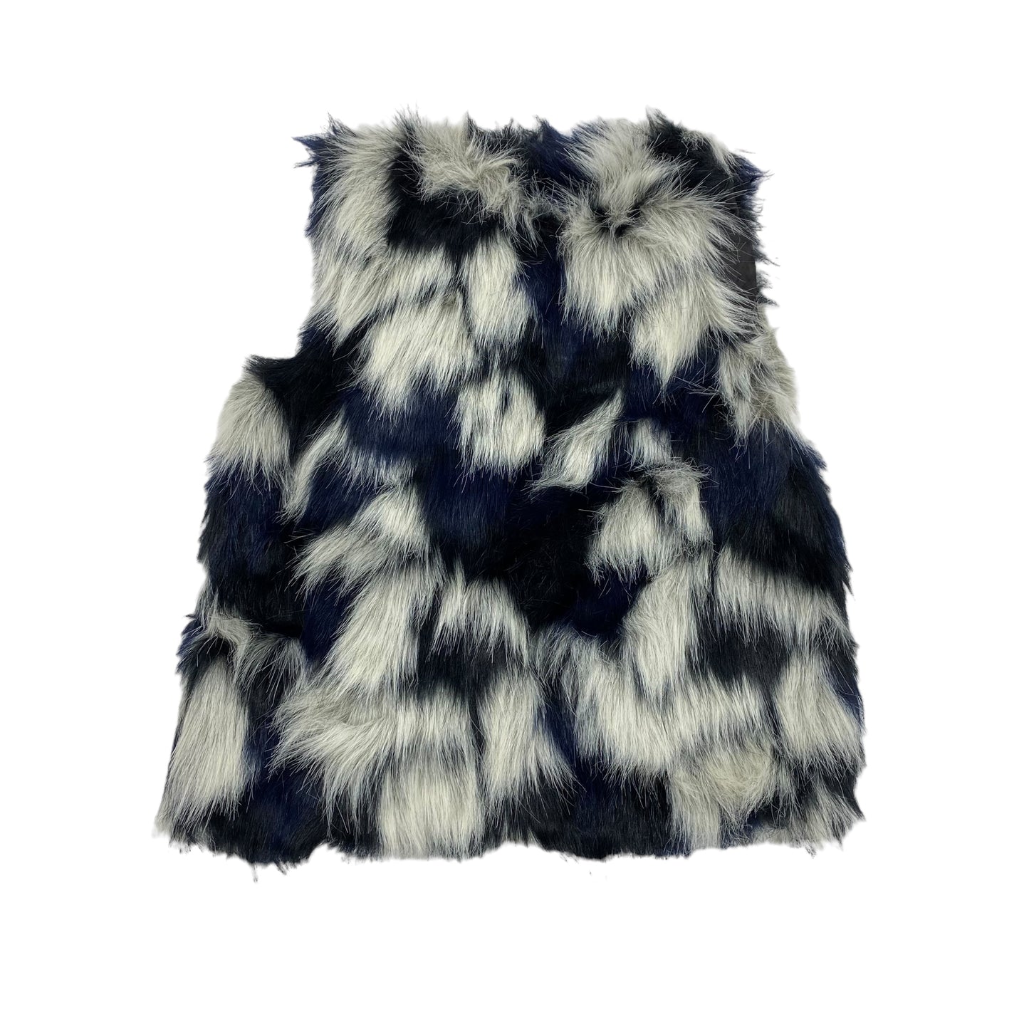 BLUE VEST FAUX FUR & SHERPA by ROMEO AND JULIET Size:L