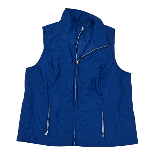 Vest Puffer & Quilted By Cj Banks In Blue, Size:2X