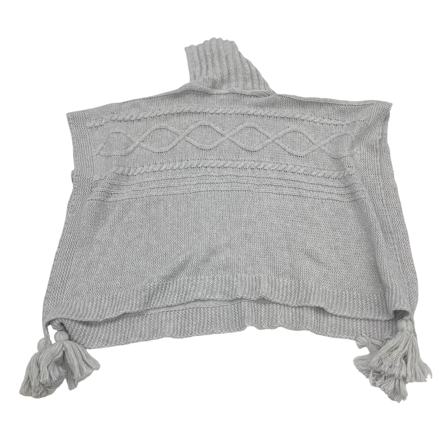 Poncho By Serra In Grey, Size:Osfm