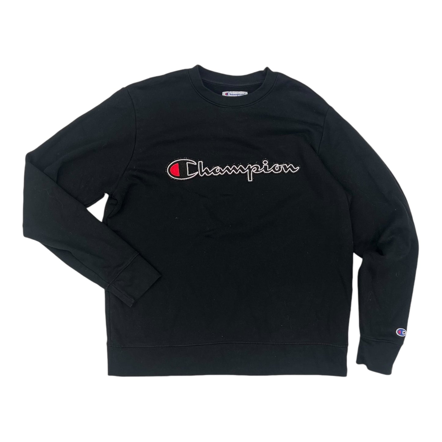 Athletic Sweatshirt Crewneck By Champion In Black, Size:L