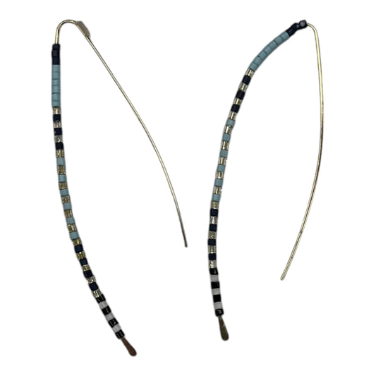 Earrings Dangle/Drop By Clothes Mentor In Blue & Gold