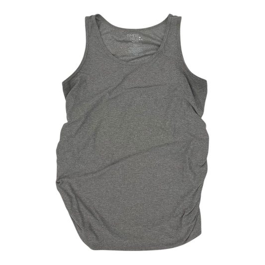 Mat Top Sleeveless By Time And Tru In Grey, Size:M