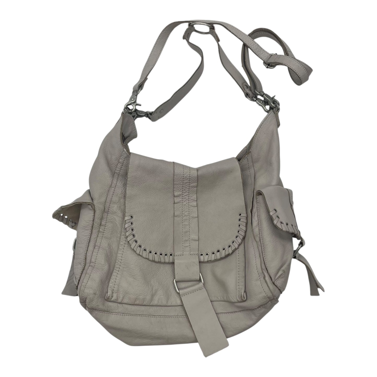 Handbag Leather By We The Free In Grey, Size:Medium