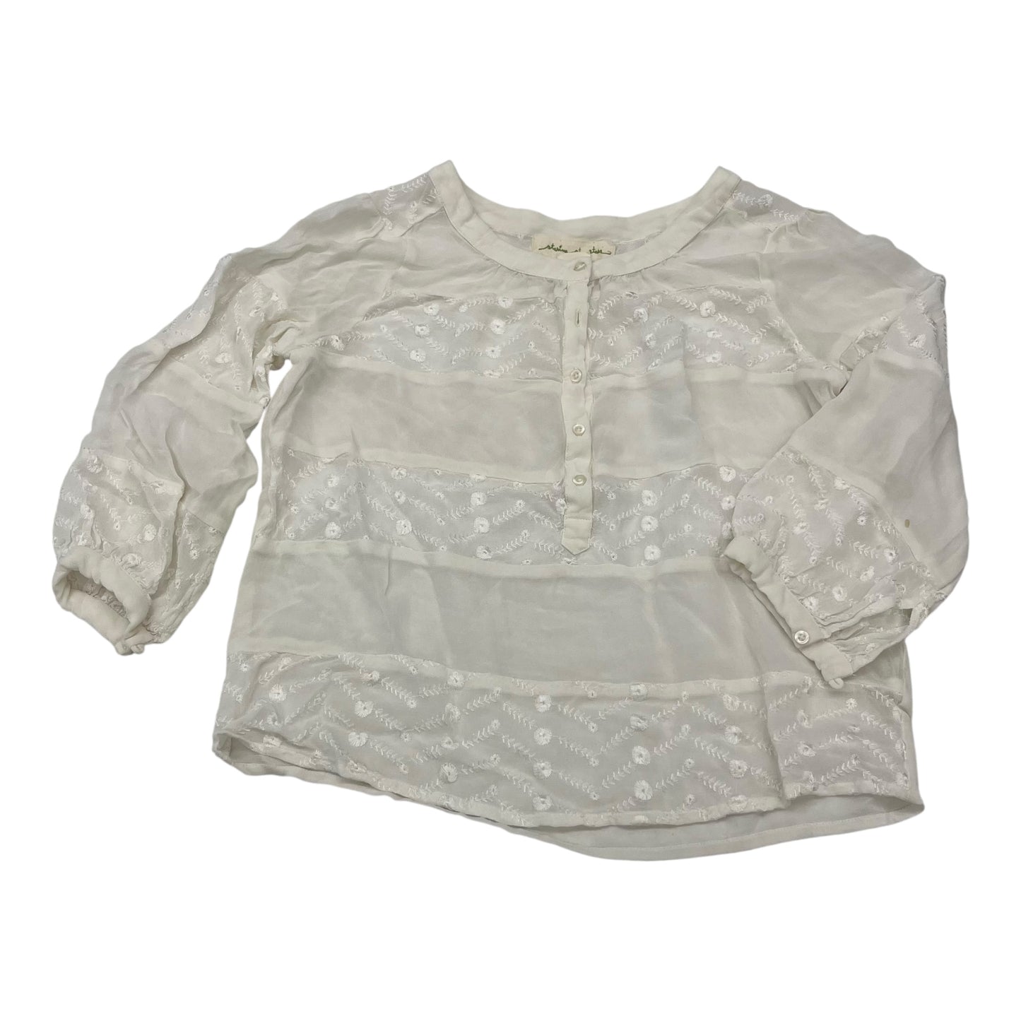 Blouse 3/4 Sleeve By Staring At Stars In Cream, Size:S