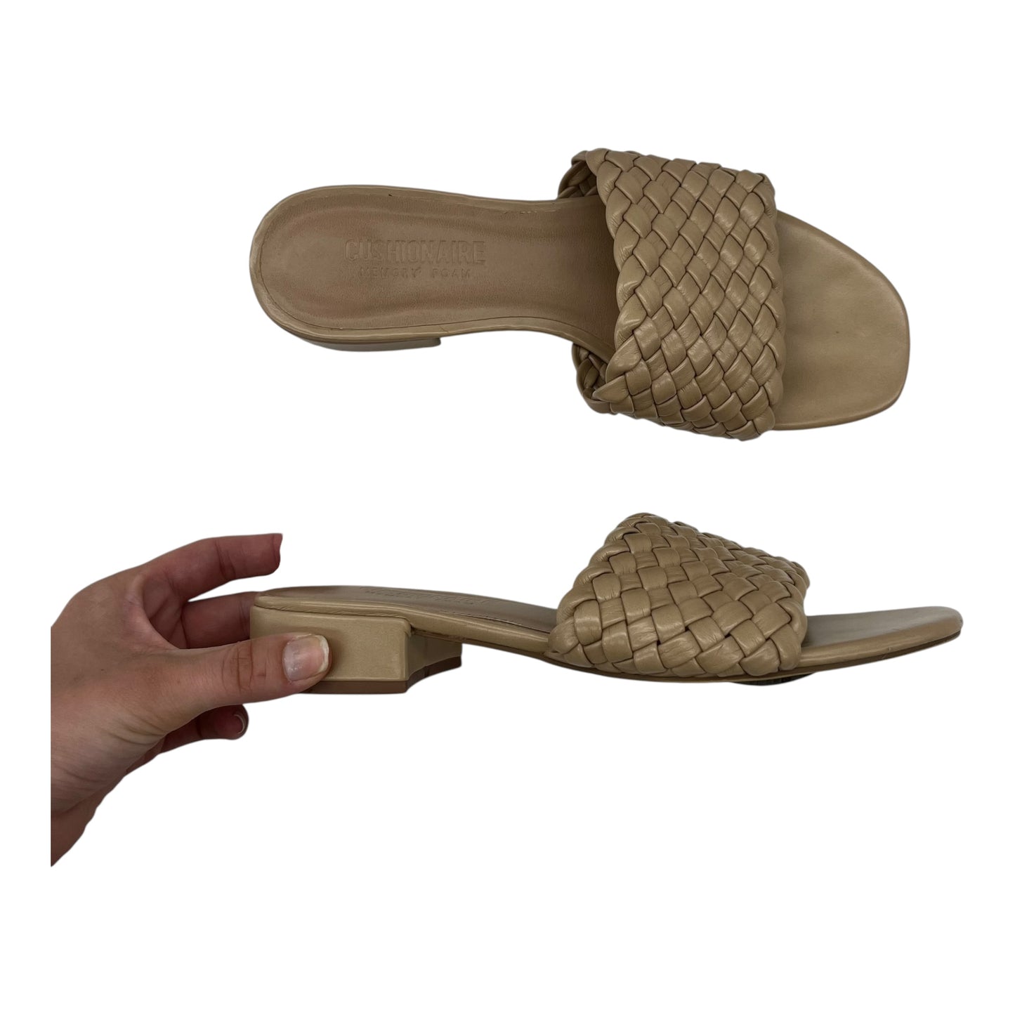 Sandals Flats By Cushionaire In Brown, Size:6.5