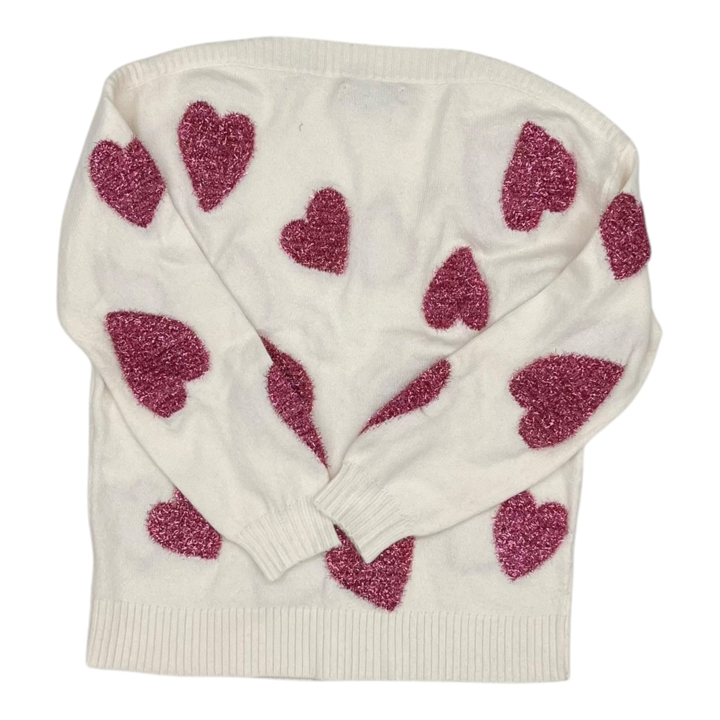 Sweater By Loft In Cream & Pink, Size:S