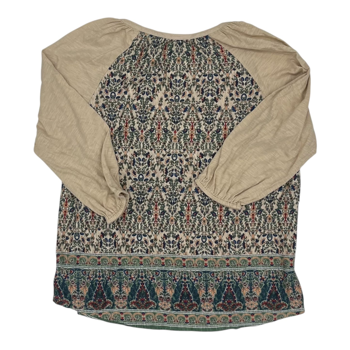 Top 3/4 Sleeve By Vintage America In Multi, Size:Xl