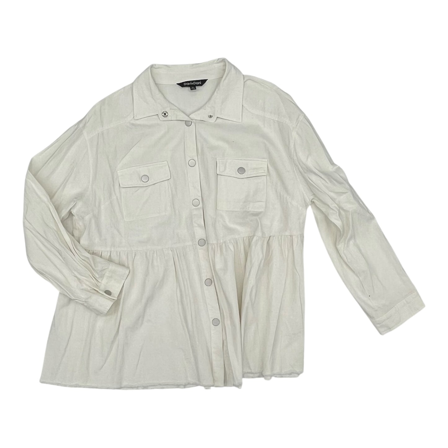 Top Ls By Davi & Dani In White, Size:3X