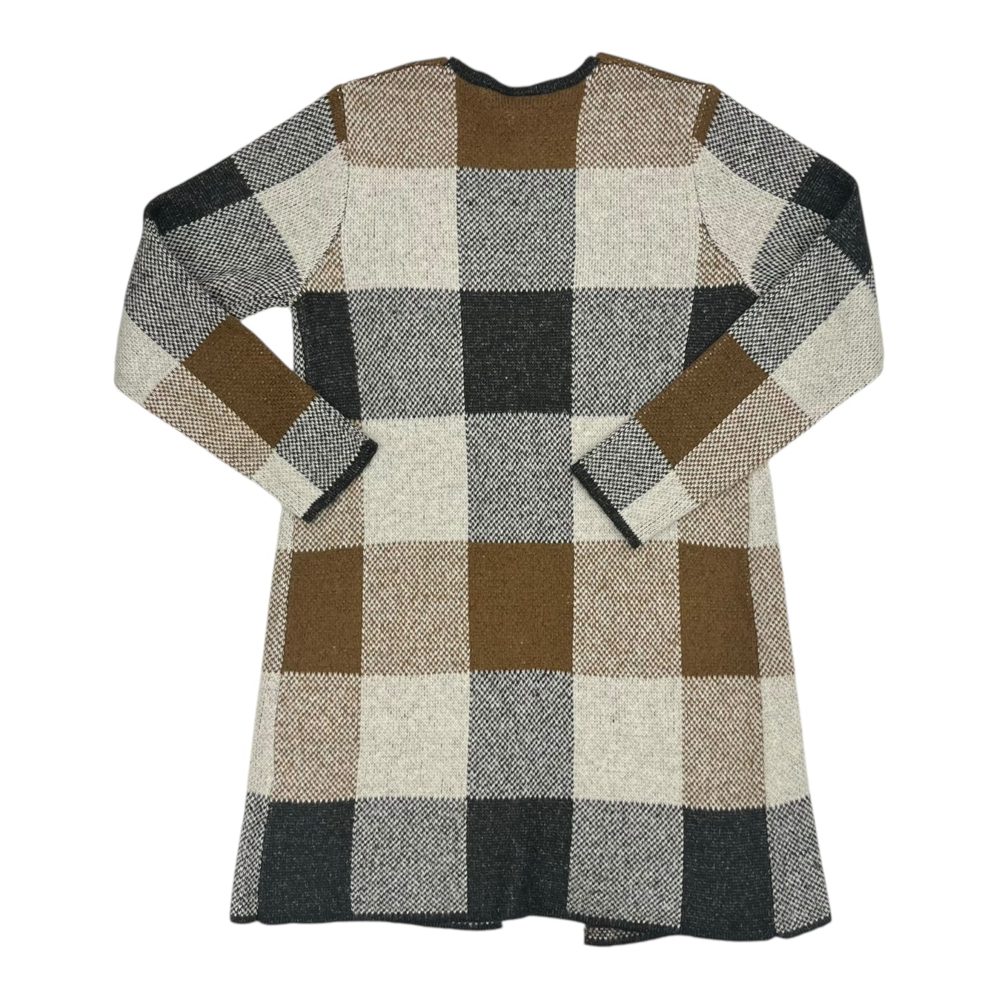 Sweater Cardigan By Fortune & Ivy In Black & Brown, Size:M