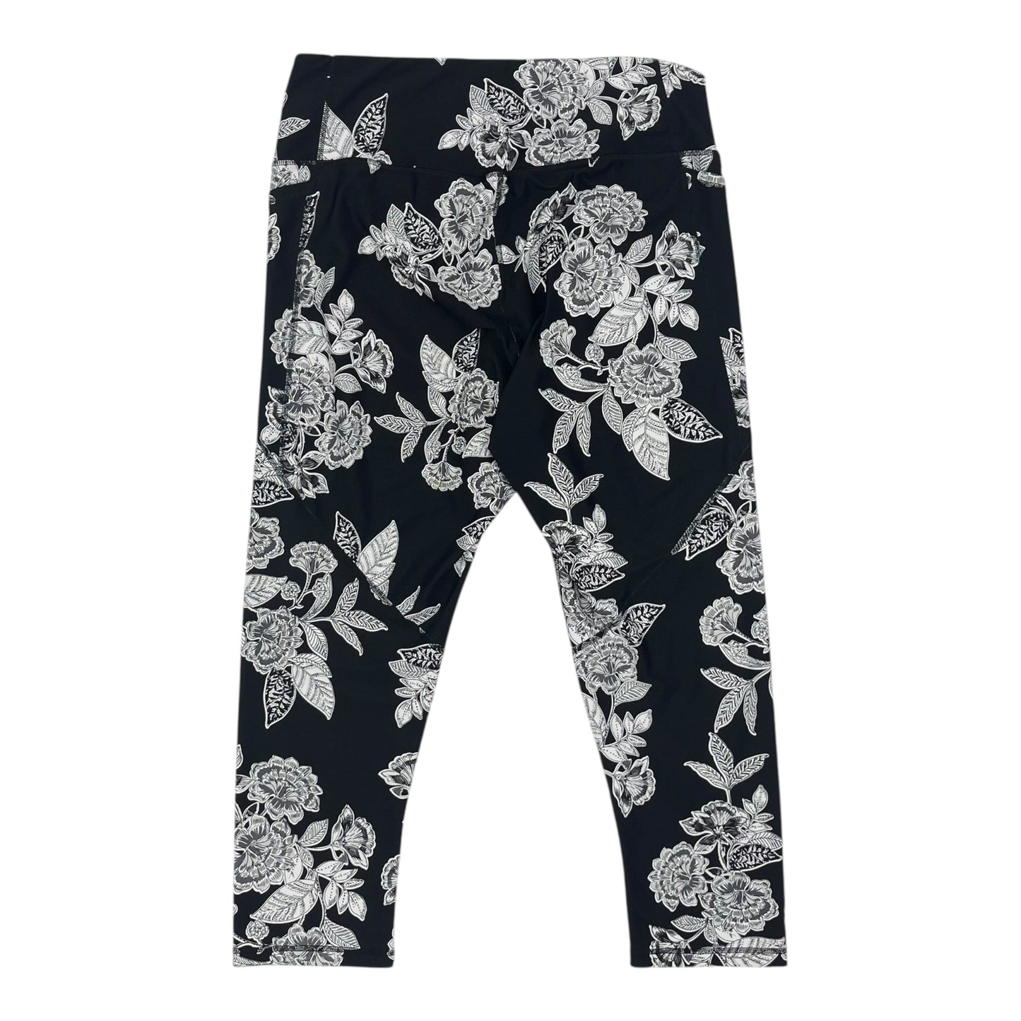 Athletic Leggings By Clothes Mentor In Black & White, Size:Xxl