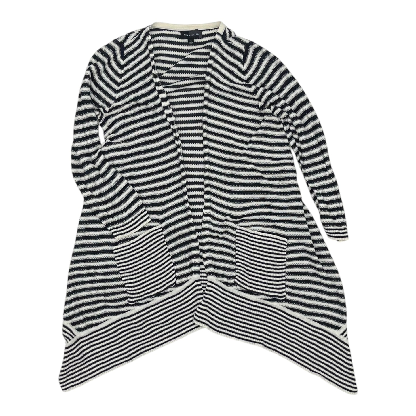 Cardigan By Limited In Blue & Cream, Size:Xs
