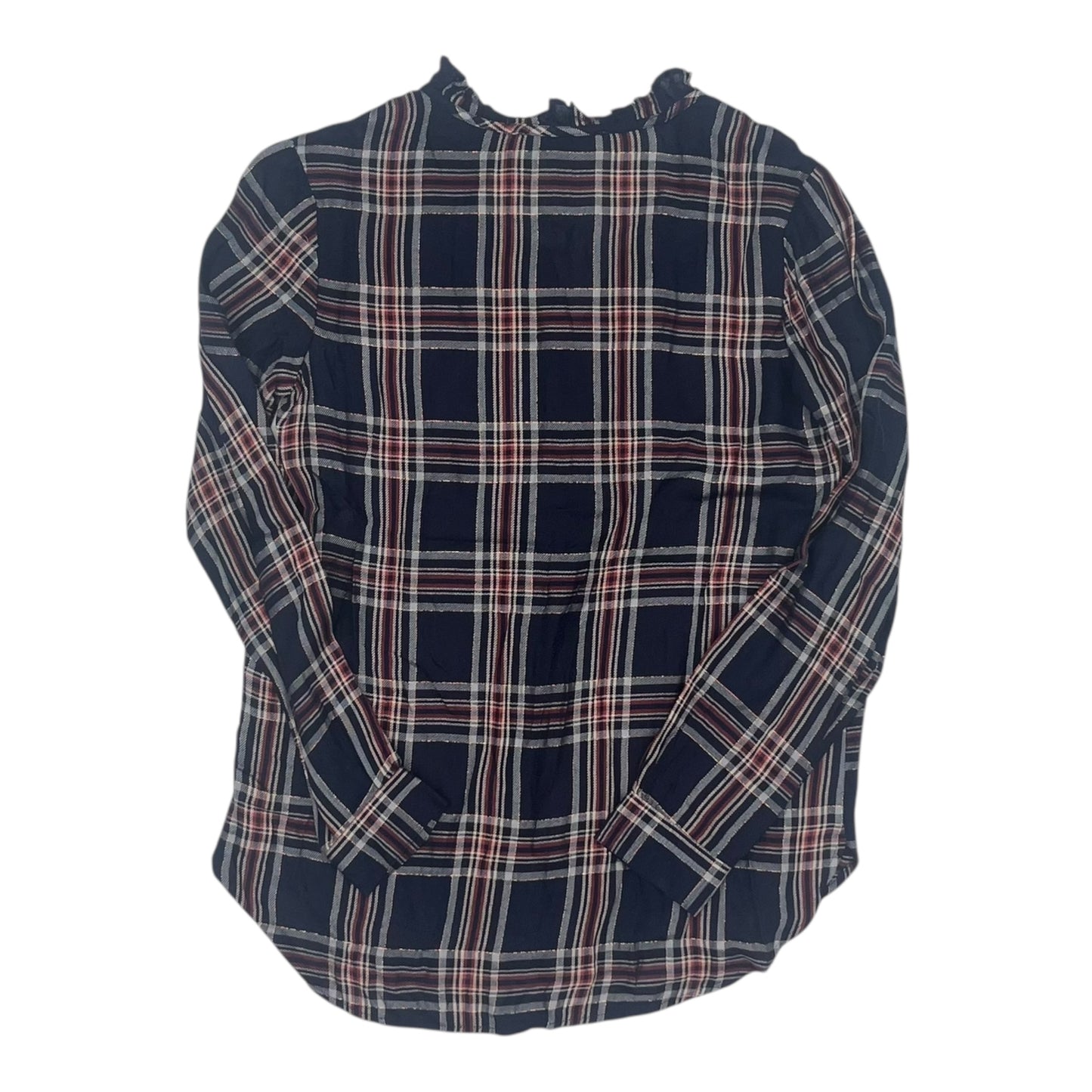 Top Ls By Loft In Plaid Pattern, Size:Xs