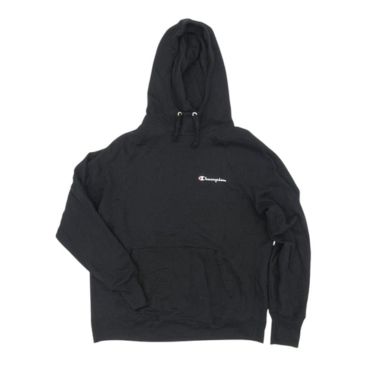 Athletic Sweatshirt Hoodie By Champion In Black, Size:L