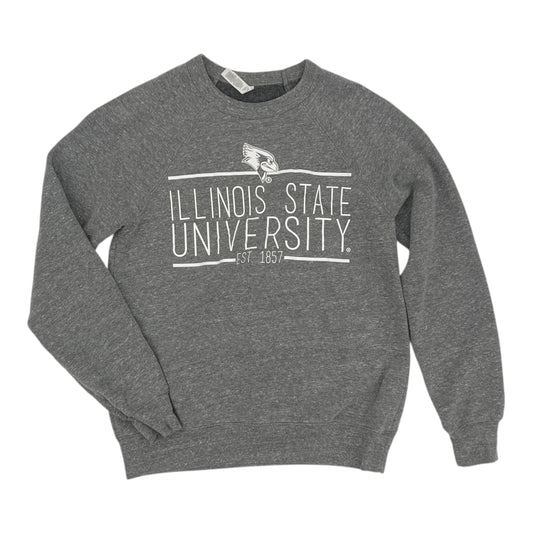 Athletic Sweatshirt Crewneck By Bella + Canvas In Grey, Size:S