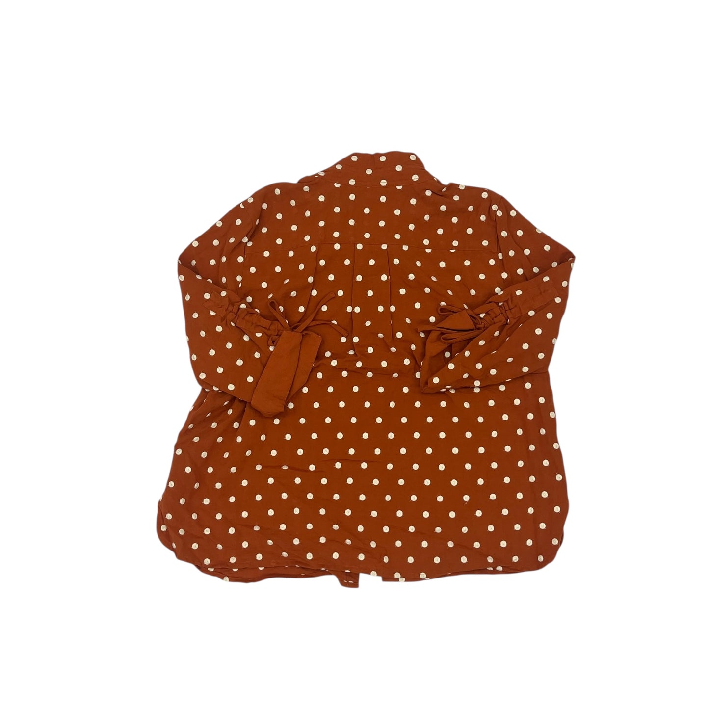 Blouse 3/4 Sleeve By John Mark In Orange, Size:Xlp