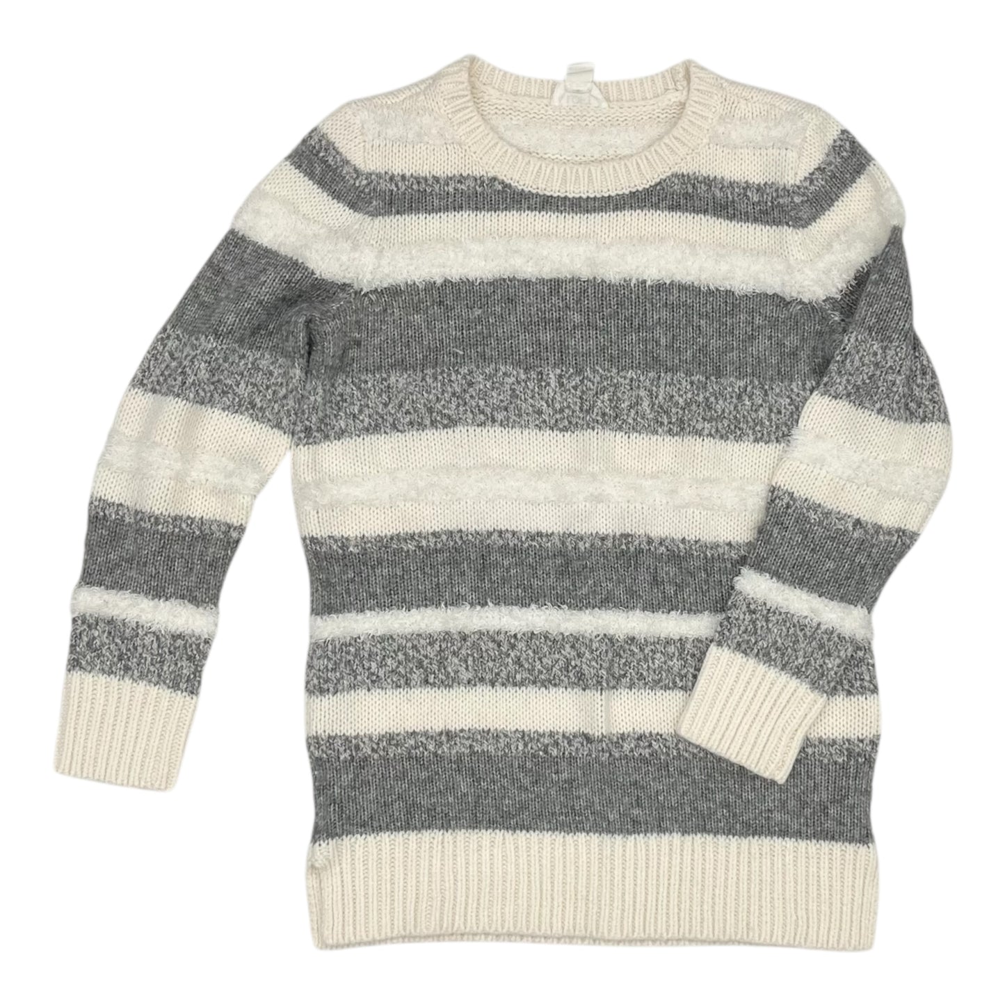 Sweater By Loft In Cream & Grey, Size:S