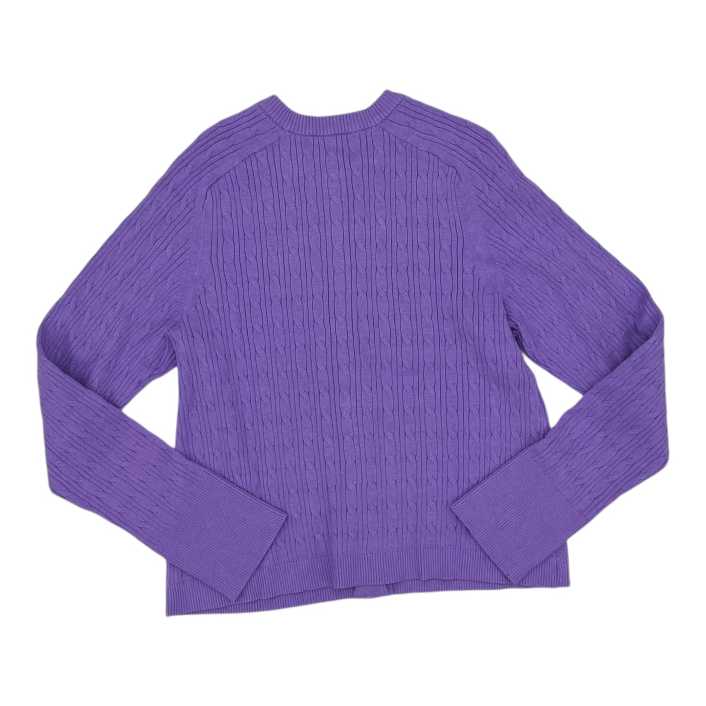 Sweater Cardigan By Free Assembly In Purple, Size:L