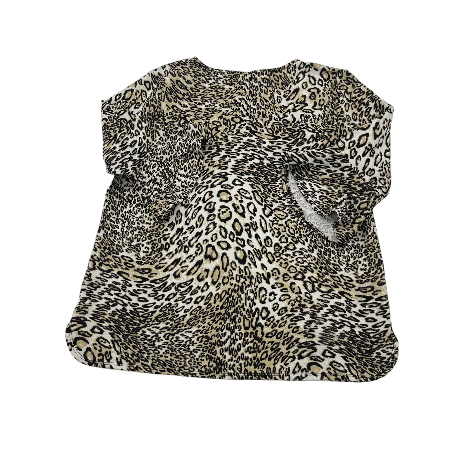 ANIMAL PRINT TOP 3/4 SLEEVE by CROFT AND BARROW Size:M