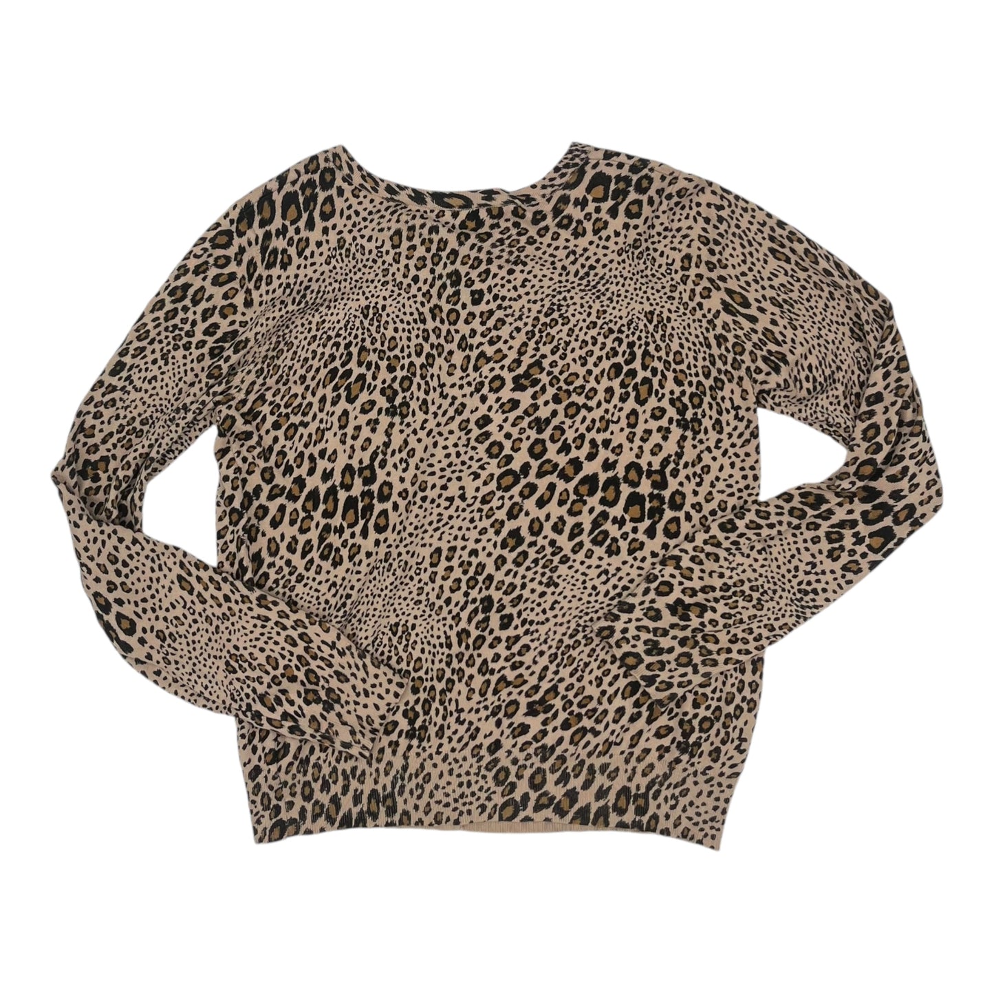 Cardigan By Time And Tru In Leopard Print, Size:L