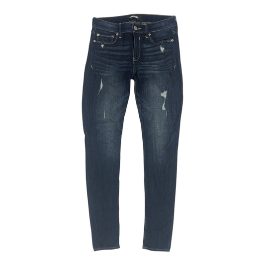 Jeans Jeggings By Express In Blue Denim, Size:6L