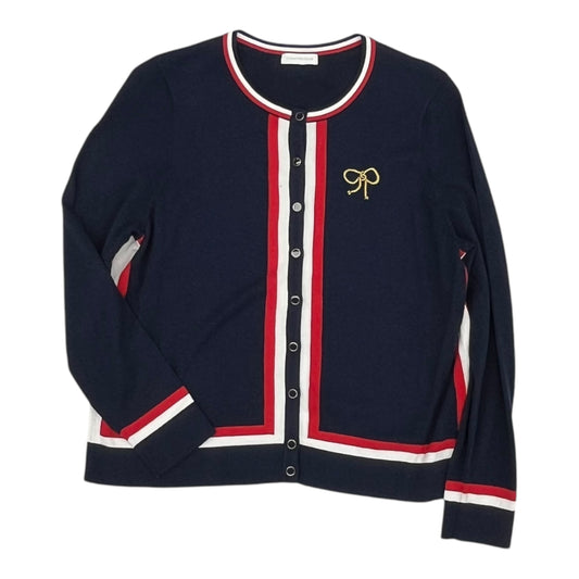 Cardigan By Charter Club In Navy, Size:Xlp