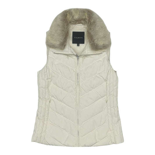 Vest Puffer & Quilted By Talbots In Cream, Size:Xs