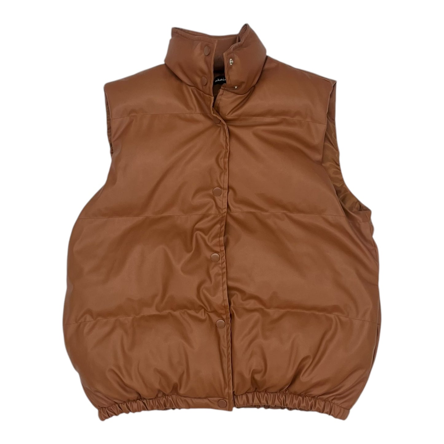 Vest Puffer & Quilted By Clothes Mentor In Brown, Size:M