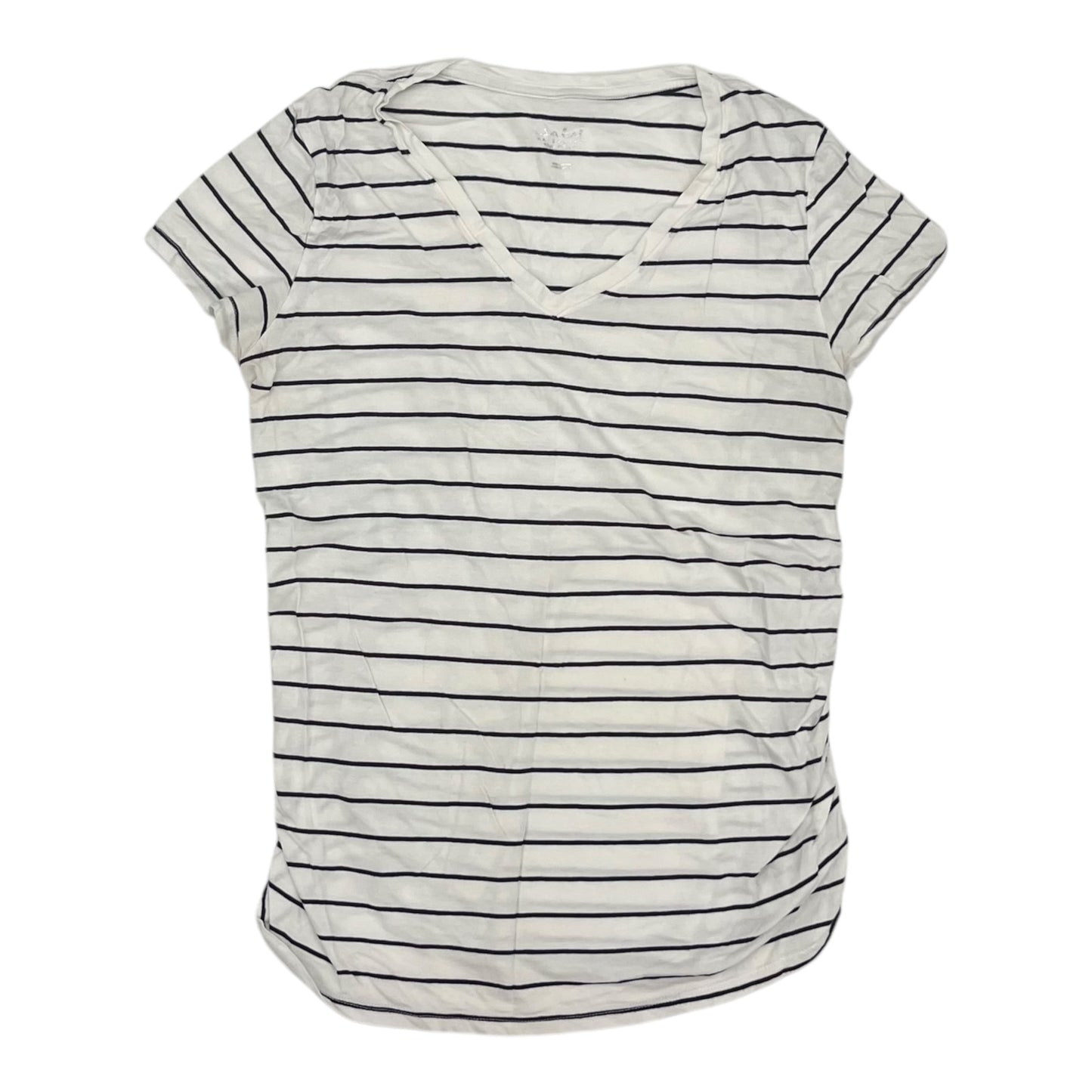 Mat Top Ss By Isabel Maternity In Black & White, Size:L