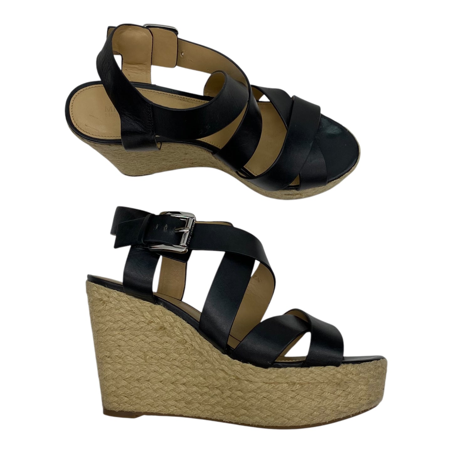 Sandals Designer By Michael Kors In Black, Size:8.5