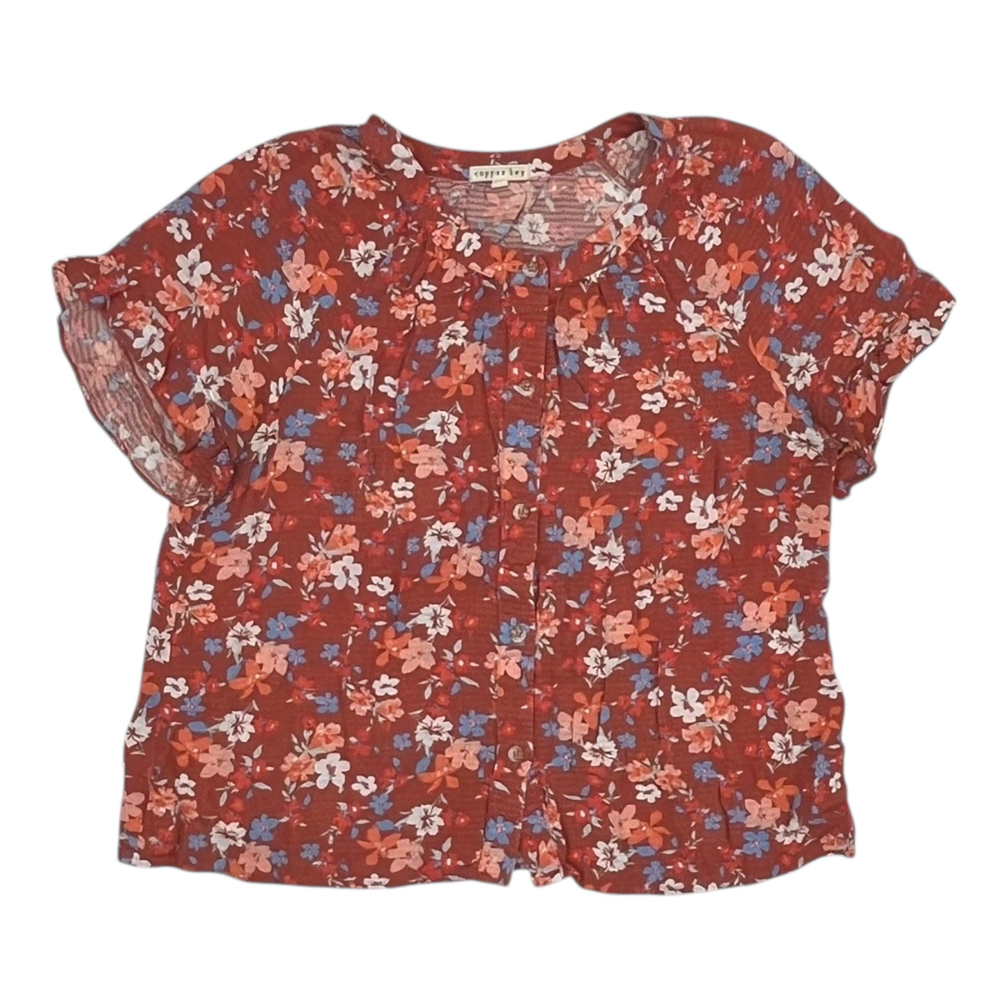 Top Ss By Copper Key In Orange, Size:L