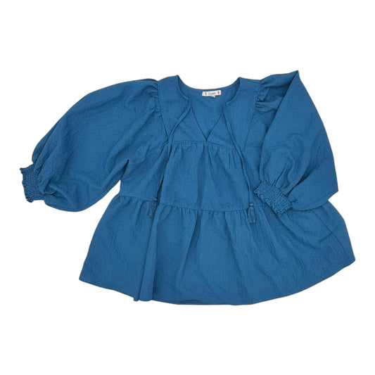 Blouse Ls By L Love In Blue, Size:L