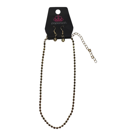 Necklace Set By Paparazzi In Gold